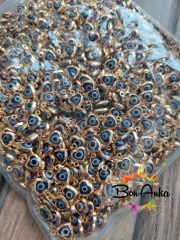 (5 adet) Çift Yönlü Tek Kulplu Lacivert Kalp Nazar Model Sallantı Aparat