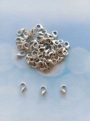 (1 adet) Gümüş Kaplama 502 - 12 mm Papağan Klips