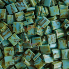 (5 gram) No:044 Miyuki Tila TL-4514 Opak Turkuaz Mavi Picasso