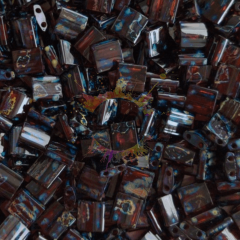 (5 gram) No:046 Miyuki Tila TL-4504 Şeffaf Koyu Kırmızı Picasso