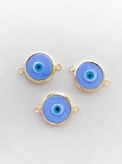 Çift Kulplu Murano Nazar Boncuk (20 MM * 20 MM) (1 ADET) No:2