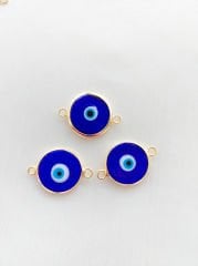 Çift Kulplu Murano Nazar Boncuk (20 MM * 20 MM) (1 ADET) No:3