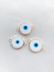 Çift Kulplu Murano Nazar Boncuk (20 MM * 20 MM) (1 ADET) No:11