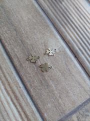 316 L Çelik Beyaz Çift Kulplu 4 Yaprak Yonca