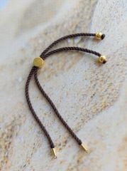 022 - Gold Uçlu Asansörlü Bileklik