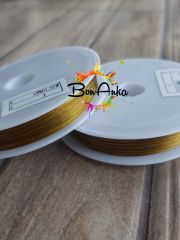 0,38 mm Altın Çelik Tel Boncuk Teli 25 Metre 1 adet
