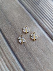 316 L Çelik Sarı Taşlı Yonca