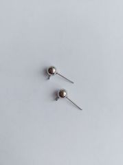 316 L Çelik Beyaz Top Küpe Klipsi