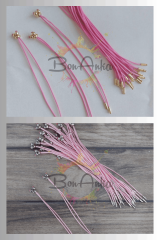 Açık Pembe Renk Metal Uçlu Asansörlü Kore Hazır Bileklik