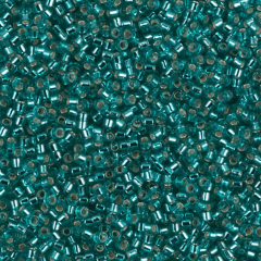 Miyuki Delica 11/0 DB1208 (097) Gümüş Kap Turkuaz Boncuk 5 g