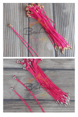 Neon Pembe Renk Metal Uçlu Asansörlü Kore Hazır Bileklik