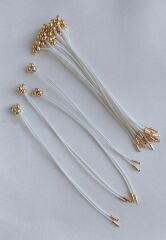 (1 adet) Beyaz Renk, Gold Uçlu, Kore Asansörlü Bileklik - 001