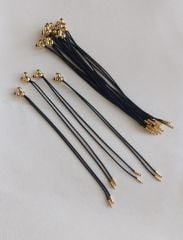 (1 adet) Siyah Renk, Gold Uçlu, Kore Asansörlü Bileklik - 002