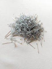 (2 cm - 10 Gram) Nikel Renk Düz Başlı Pirinç Takı Çivisi