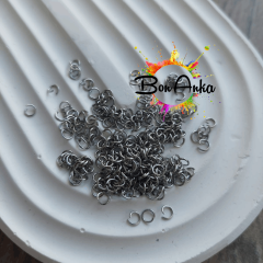 (10 adet) 316 L Çelik Beyaz Renk 4 mm * 6 mm Halka