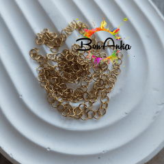 (10 adet) 316 L Çelik Sarı Renk 4 mm * 6 mm Halka