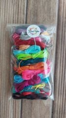 3' er Metre 30 Farklı Renk Paraşüt Makrome Bileklik Örgü İpi