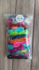 3' er Metre 30 Farklı Renk Paraşüt Makrome Bileklik Örgü İpi