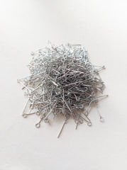 (2 cm - 10 Gram) Nikel Renk Halka Başlı Pirinç Takı Çivisi