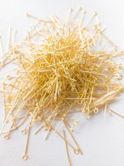 (3 cm - 10 Gram) Sarı Renk Halka Başlı Pirinç Takı Çivisi