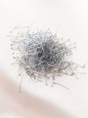 (2 cm - 10 Gram) Nikel Renk Top Başlı Pirinç Takı Çivisi