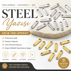316L Paslanmaz Çelik 3X10 mm Çelik Yazılı Uç 1 adet
