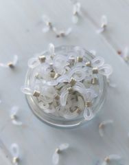 Şeffaf Gümüş Metalli Gözlük Lastiği (5 çift - 10 adet)