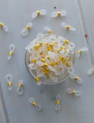 Şeffaf Gold Metalli Gözlük Lastiği (5 çift - 10 adet)