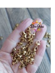 (5 adet) 316 L Çelik Sarı Renk 501 Papağan Klips