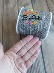 (1 metre) 316 L Çelik Beyaz 0.5 Uzatma Zinciri