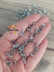 (5 çift - 10 adet) 316 L Çelik Beyaz Renk Düğüm Kapama