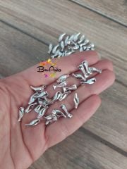 Lak Kaplama Beyaz Renk Zamak Uç Model Bileklik Kolye Halhal Ara Aparatı