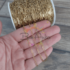 2,5x6,5 mm 316 L Paslanmaz Çelik Ataç Zincir 1 Metre