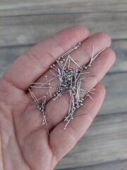 (1,5 cm - 10 Gram) Gümüş Renk Top Başlı Pirinç Takı Çivisi