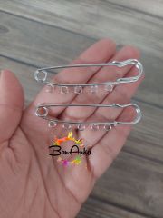 5 Halkalı Gümüş Kararmaz Kaplama İskoç İğnesi