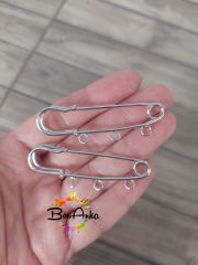 3 Halkalı Gümüş Kararmaz Kaplama İskoç İğnesi