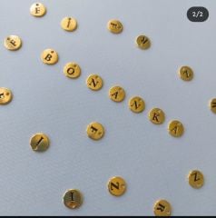 (1 adet) Kaplama Metal Yuvarlak Harf