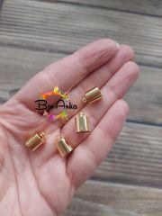 (1 Çift - 2 Adet) 8 mm Altın Renk Kapsül Kapama