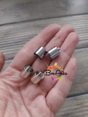 (1 Çift - 2 Adet) 10 mm Gümüş Renk Kapsül Kapama