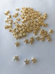 (5 adet) Lak Kaplama Yıldız Model Bileklik Kolye Halhal Ara Aparatı