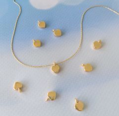 (5 adet) Altın Kaplama Kalp Model Bileklik Kolye Halhal Ara Aparatı