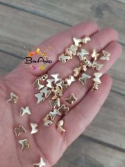 (5 adet) Altın Kaplama Kelebek Model Bileklik Kolye Halhal Ara Aparatı