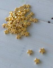 (5 adet) Altın Kaplama Yıldız Model Bileklik Kolye Halhal Ara Aparatı