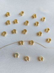 (5 adet) Altın Kaplama Nal Model Bileklik Kolye Halhal Ara Aparatı