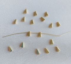 (5 adet) Altın Kaplama Üçgen Model Bileklik Kolye Halhal Ara Aparatı