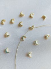 (5 adet) Altın Kaplama Ay Model Bileklik Kolye Halhal Ara Aparatı