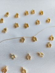 (5 adet) Altın Kaplama Uçlu Nal Model Bileklik Kolye Halhal Ara Aparatı