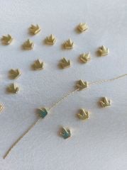 (5 adet) Altın Kaplama Taç Model Bileklik Kolye Halhal Ara Aparatı