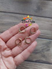 (1 çift - 2 adet) Altın Kaplama Küpe Aparatı