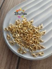 (1 adet) 10x6 mm, Sarı Kaplama, 501 Papağan Kilit